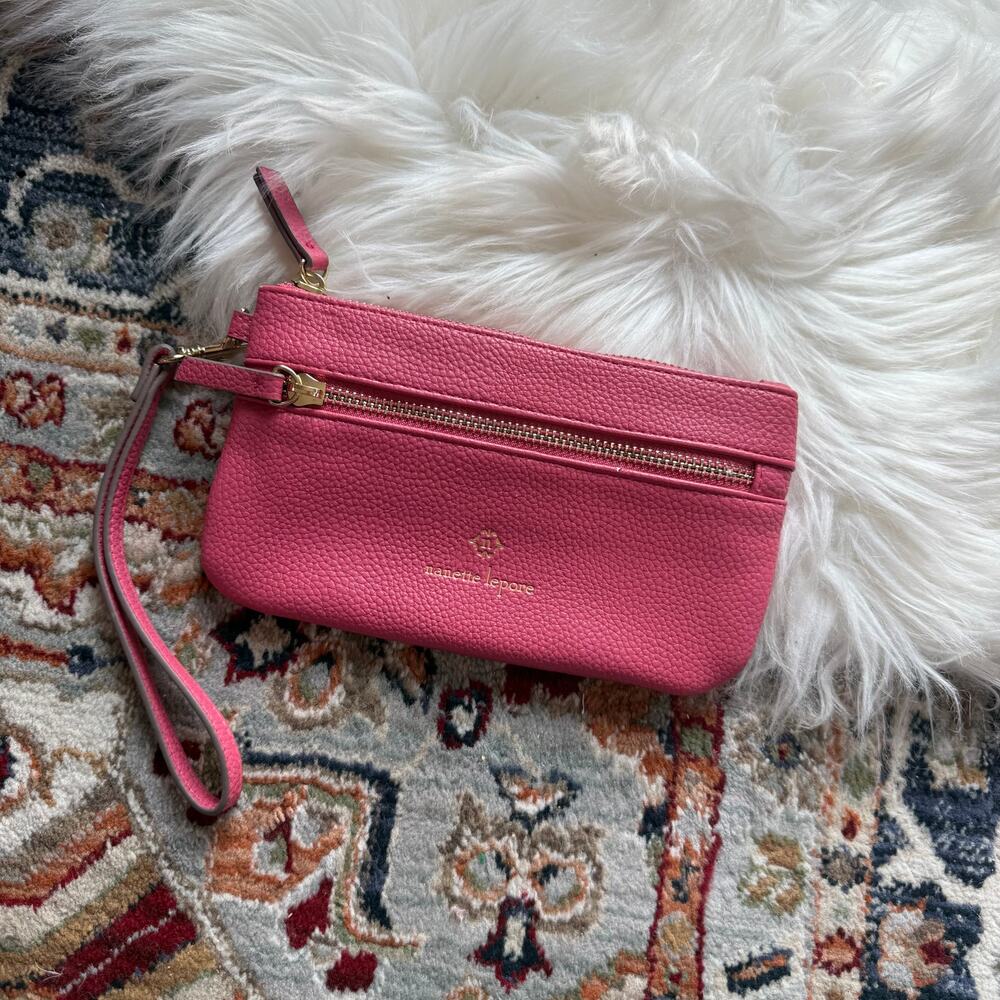 Nanette Lepore Designer Leather Wristlet/Clutch Bag